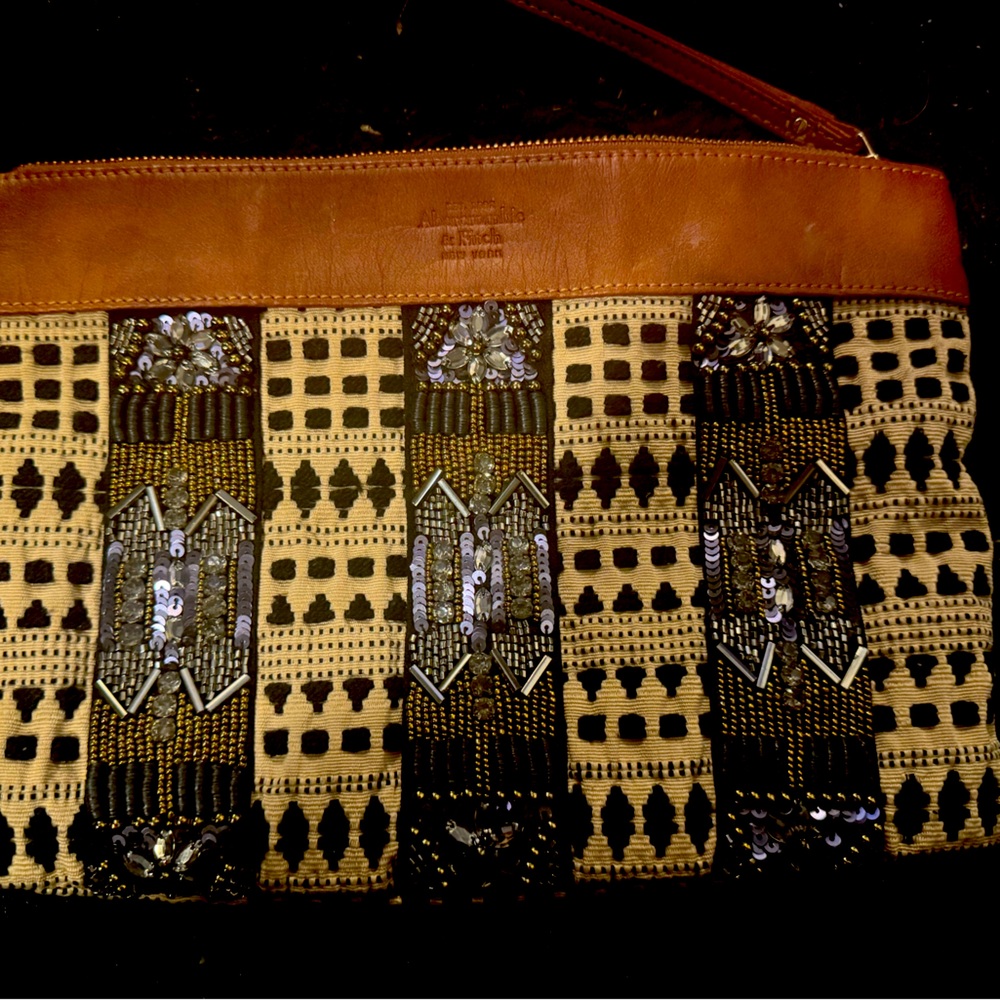 Abercrombie and fitch purse ethnic knit detail clutch